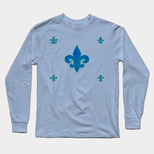 Fleur-de-lis Long Sleeve T-Shirt by Scar